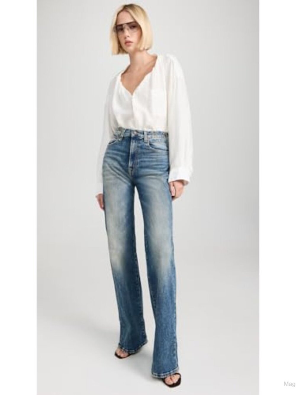 High Rise Flared Stretch Denim Jeans - Picture 4 of 5